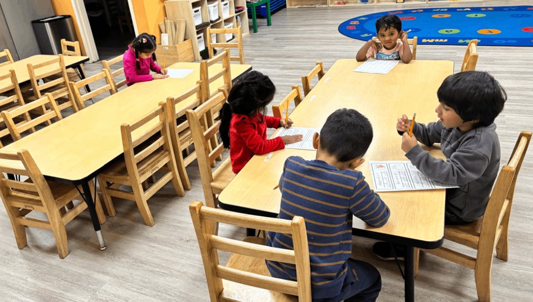 Children engaged in activities at Level Up Montessori classroom in Bay Area