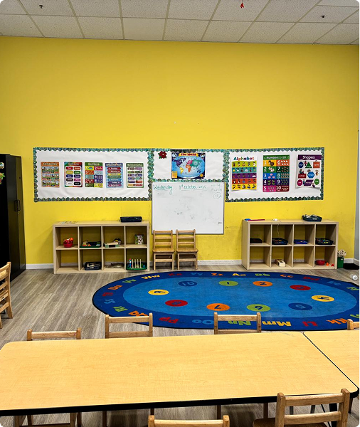 Montessori classroom in Bay Area, showcasing learning environment for children and families.