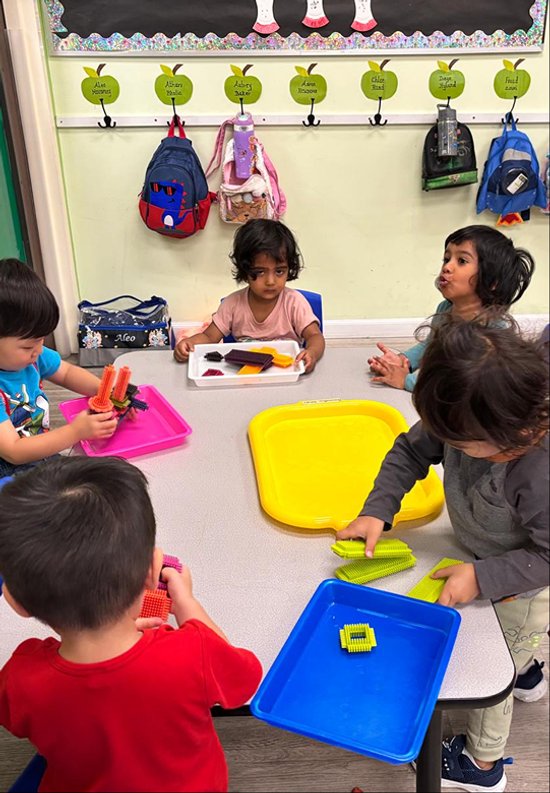 Children at Level Up Montessori engaging in activities, suitable for kids 12 months to 6 years in Bay Area.